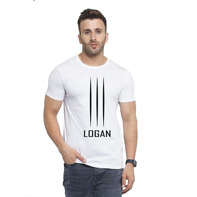 Men's Black T-Shirt with Vertical Line Design, 100% Polyster