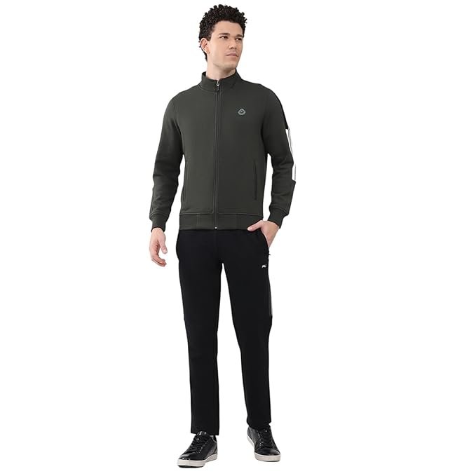 Monte Carlo Men’s Regular Fit Collared Neck Full Sleeve Printed Winter Tracksuit | Trendy Printed Design | Soft Warm Fabric | Stylish Winter Sports & Casual Wear for Men (Pack Of 1)