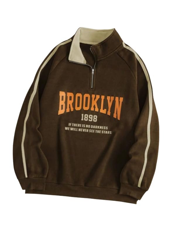 Imsa Moda Men’s Collar Chain Cotton Fleece Sweatshirt | Warm Hoodie for Gym, Travel & Casual Winter Wear