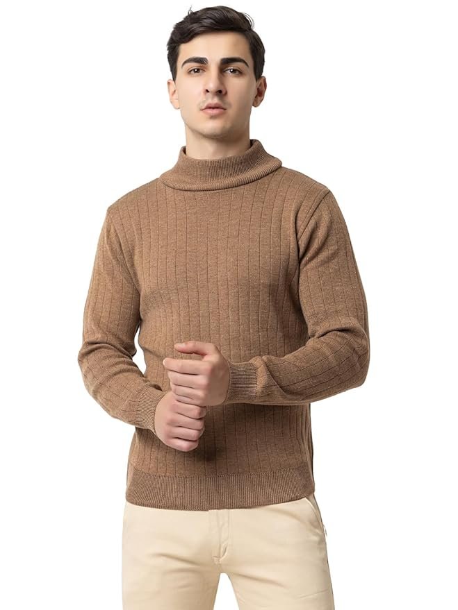 Men High Neck Sweater Fullsleeves Winter