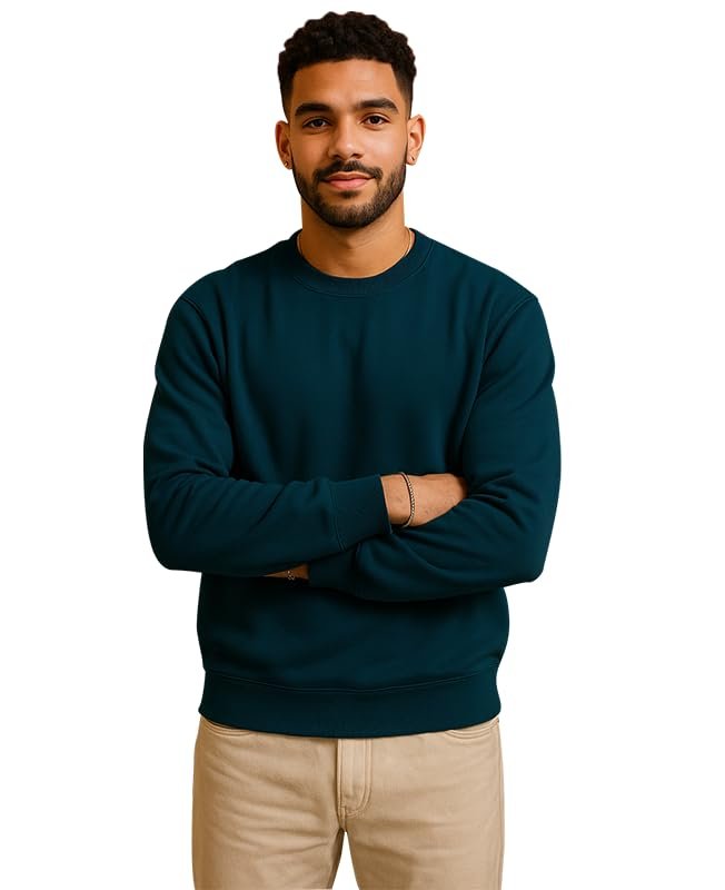 Sleepynuts Men's Full Sleeve Round Neck Fleece Sweatshirt