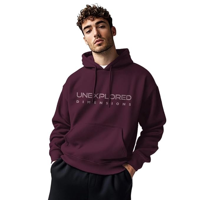 NOBERO Printed Hoodies for Man | 280 GSM Rich Cotton Fleece Hooded Full Sleeve Sweatshirt for Man | Stylish Casual Wear Winter Hoodies for Men