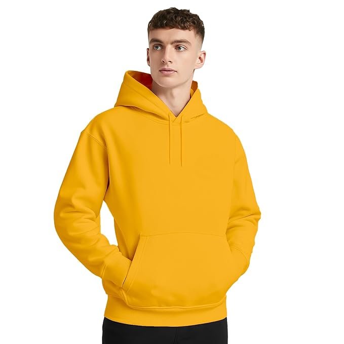 NOBERO Oversized Hoodies for Man Stylish | 280 GSM Rich Cotton Fleece Solid Oversized Fit Hooded Full Sleeve Oversized Sweatshirt for Men | Stylish Casual Wear Winter Hoodies for Men