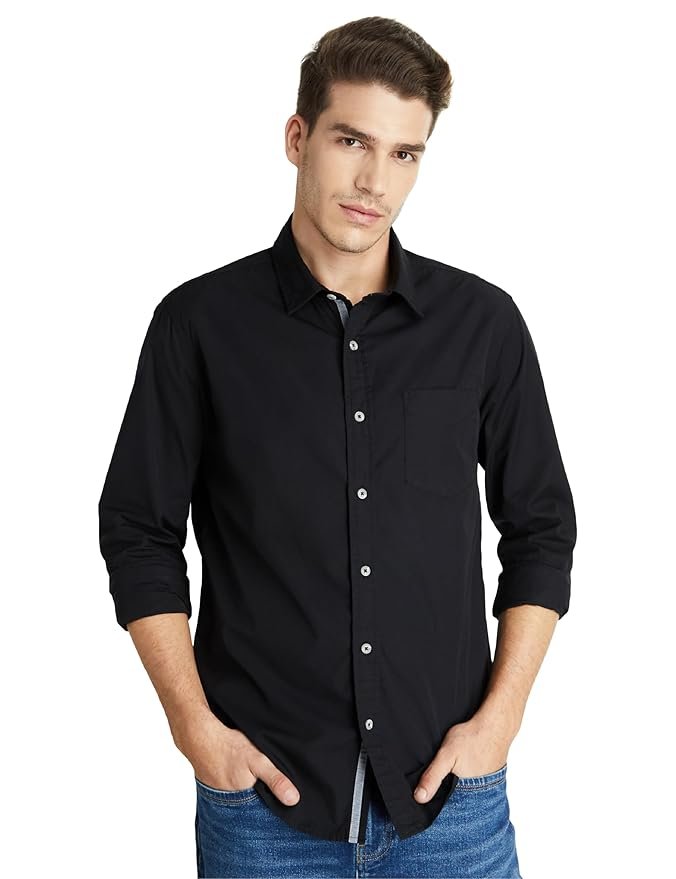 Symbol Premium Men's Casual Cotton Poplin Shirt (Regular Fit)