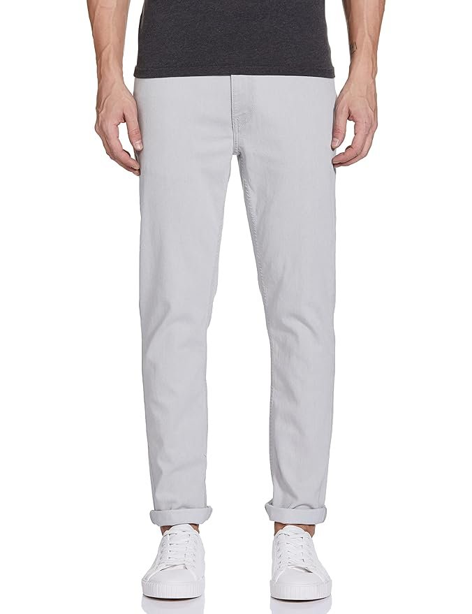 The Indian Garage Co Men's Slim Fit Mid Rise Solid Mid-Rise Stretchable Jeans