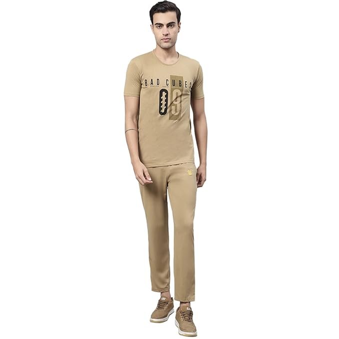 Mack Jonney Cotton Printed Co-ord Set Tracksuit for Men-T_PRT_23_WHT_D10_WHT_02-P