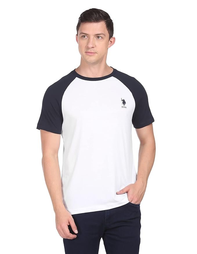 U.S. POLO ASSN. Men Cotton Solid Regular Fit T-Shirt