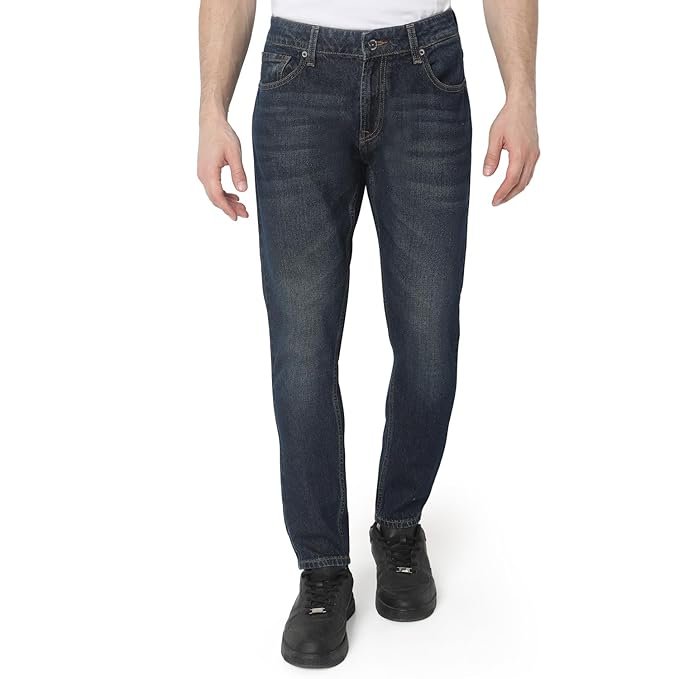 Spykar Men Mid Rise Slim Fit Mid-Rise Casual Jeans