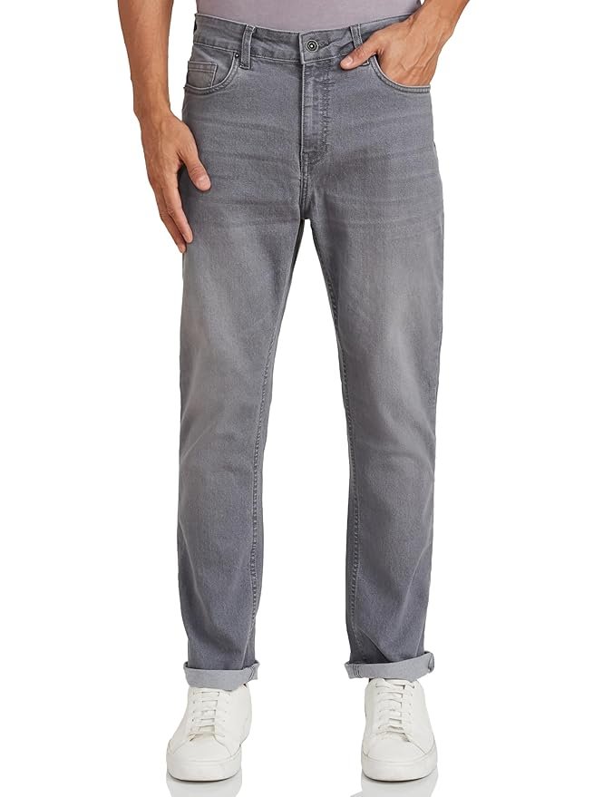 Amazon Brand - Symbol Men's Cotton Rich Stretchable Relaxed Fit Jeans | Casual Denim