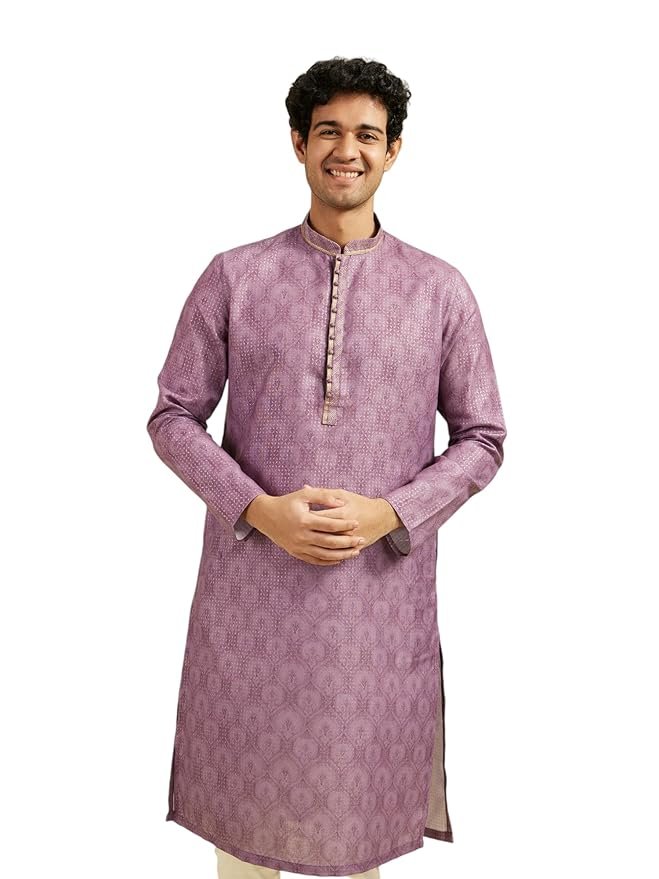 DIWAS BY MANYAVAR Men's Cotton Blend Printed Kurta (1pc)
