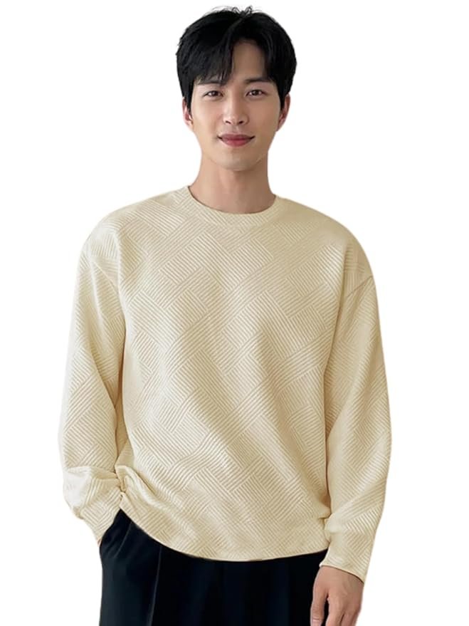 GRECIILOOKS Men's Polycotton Regular Fit Solid Plain Casual T Shirt Stylish Latest | Oversized Fit Full Sleeve T Shirt (Available in Plus Size and Combo Pack of 2)