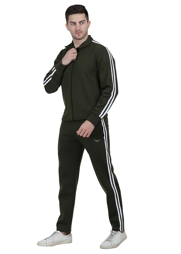 HiFlyers Men Cotton Fleece Tracksuit (One Upper, One Lower)