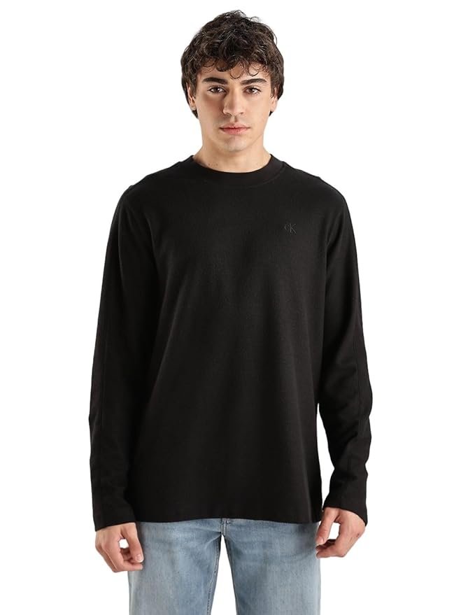 Calvin Klein Jeans Solid Relaxed-Fit Cotton T-Shirt